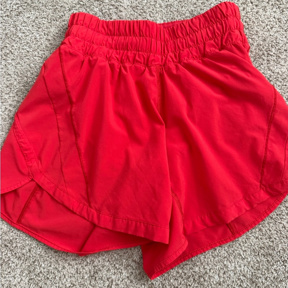Lululemon Track that MR short 5” lined red